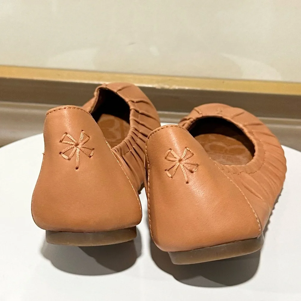 🌸LUCKY BRAND🌸 Erla Ballet Flat Orange Leather Flexible Flats Size: 7M - Picture 8 of 10